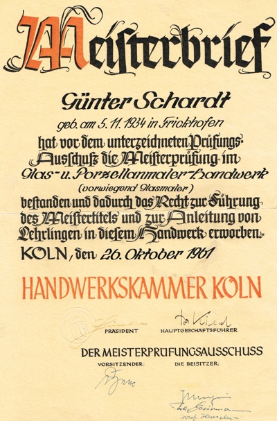Meisterbrief 1961